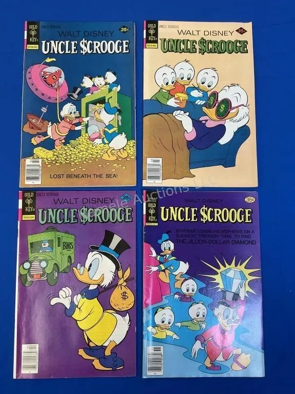 4 Gold Key Walt Disney Comics - Uncle Scrooge