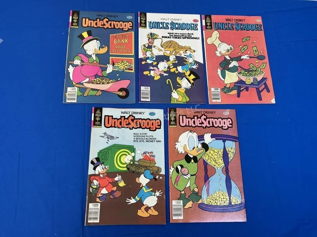 5 Gold Key Walt Disney Comics - Uncle Scrooge