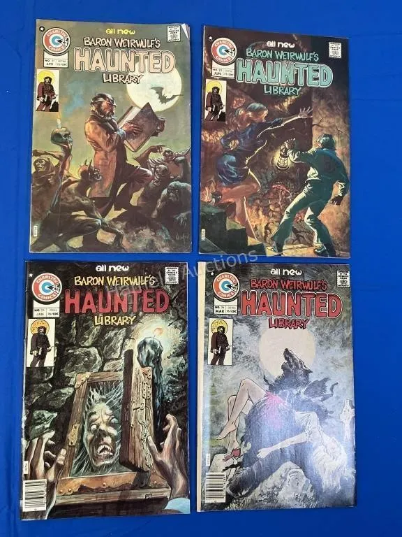 4 Charlton Comics Baron Weirwulf�s Haunted Library