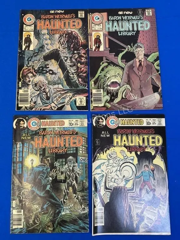 4 Charlton Comics Baron Weirwulf�s Haunted Library