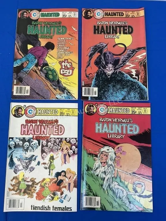 4 Charlton Comics Baron Weirwulf�s Haunted Library
