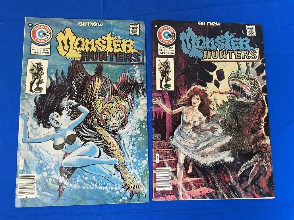 2 Charlton Comics Monster Hunters #4, 5