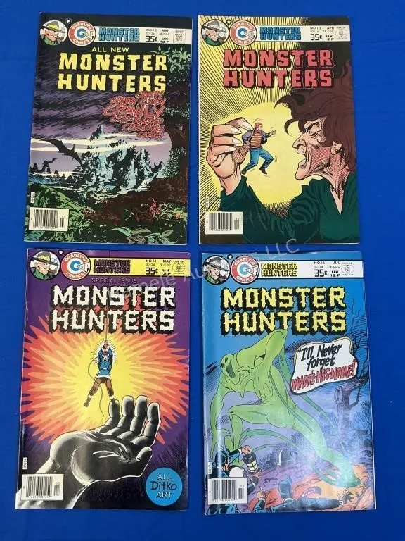 4 Charlton Comics Monster Hunters #12-15