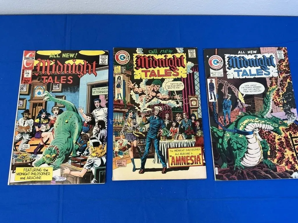 3 Charlton Comics Midnight Tales - #2, 8, 12