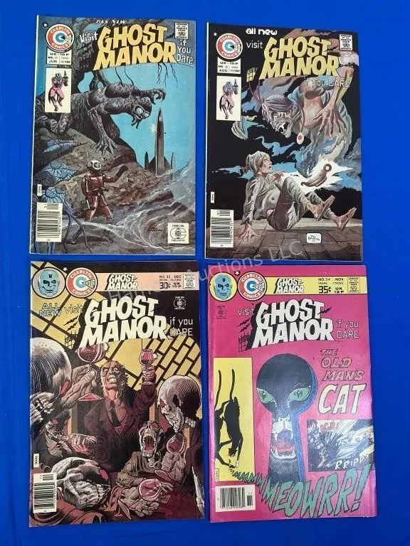 4 Charlton Comics Ghost Manor #29, 30, 32, 34