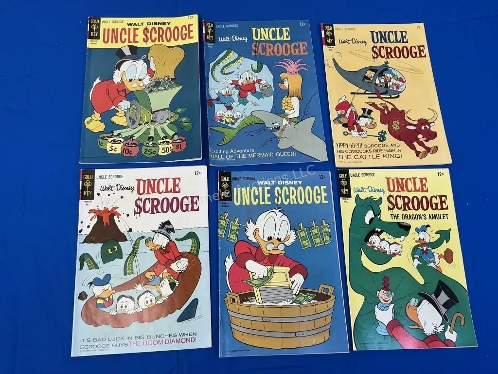 6 Gold Key Walt Disney�s Uncle Scrooge Comics