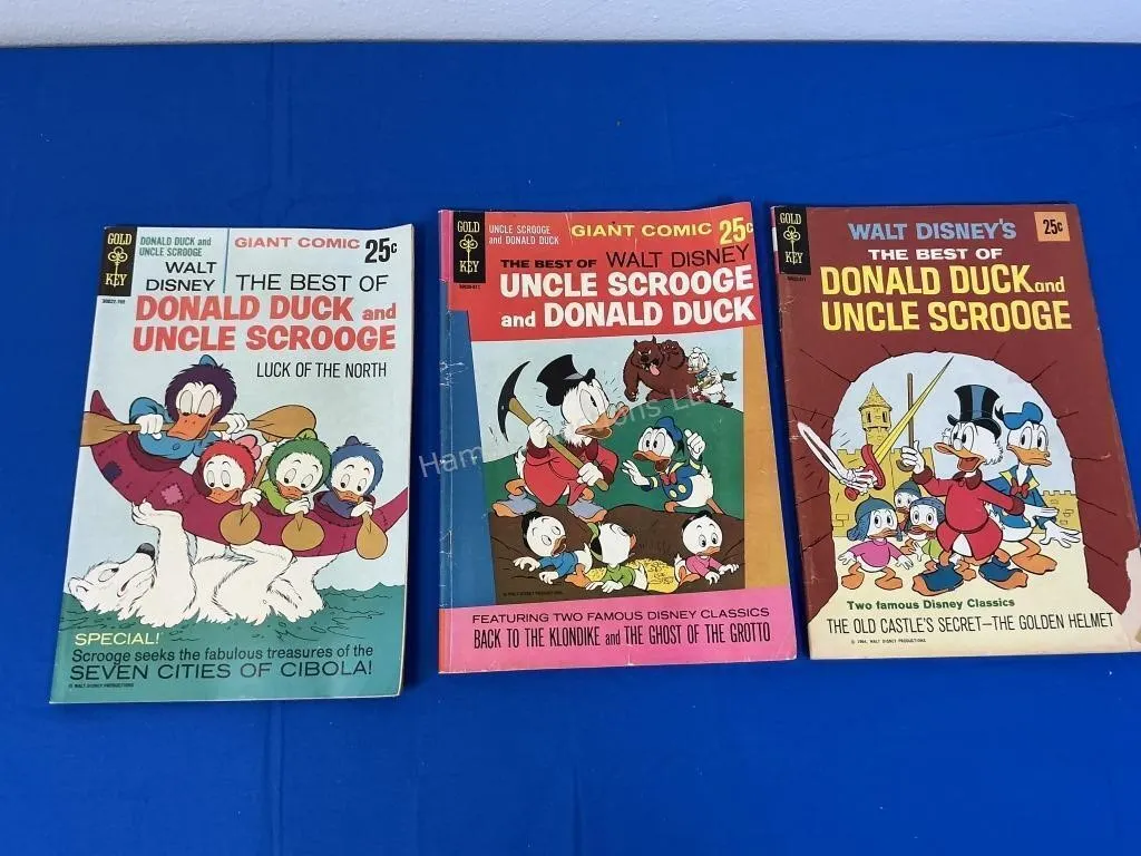 3 Gold Key Walt Disney Uncle Scrooge & Donald Duck