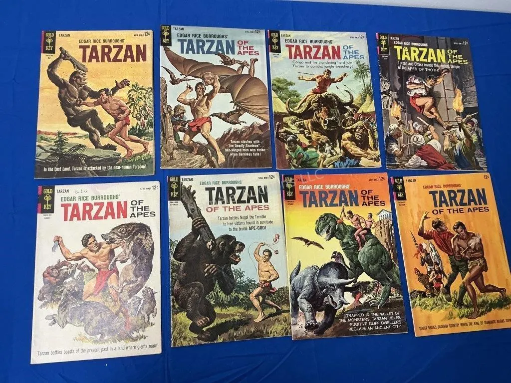 8 Gold Key Comics - Tarzan - most 1964