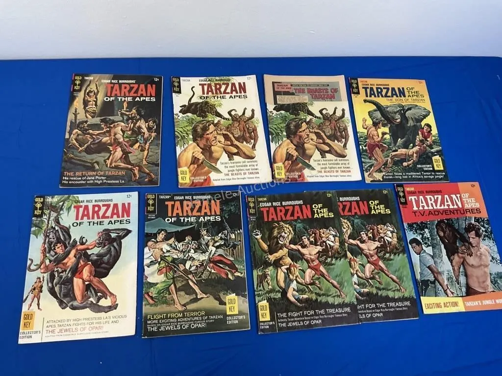 9 Gold Key Comics - Tarzan - most 1966