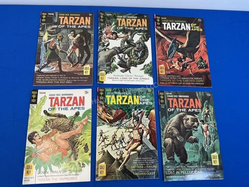 6 Gold Key Comics - Tarzan - 1968 - 1969