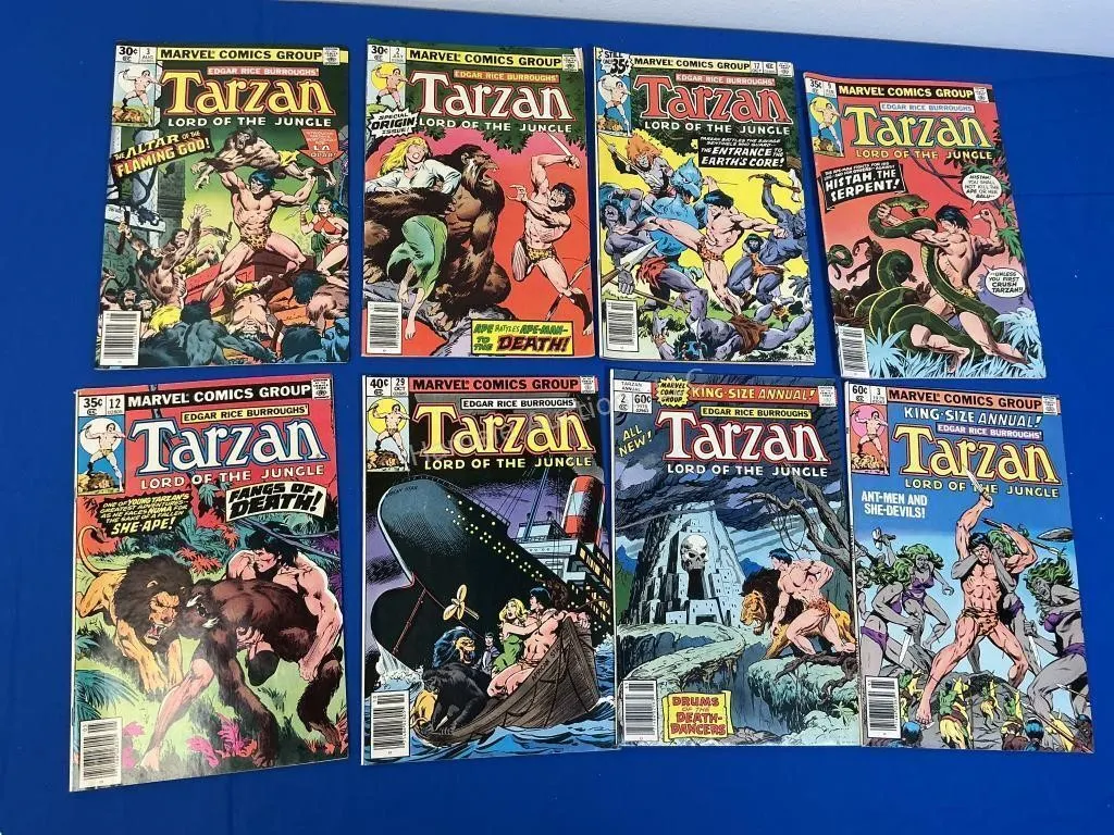 8 Marvel Comics - Tarzan - Assorted
