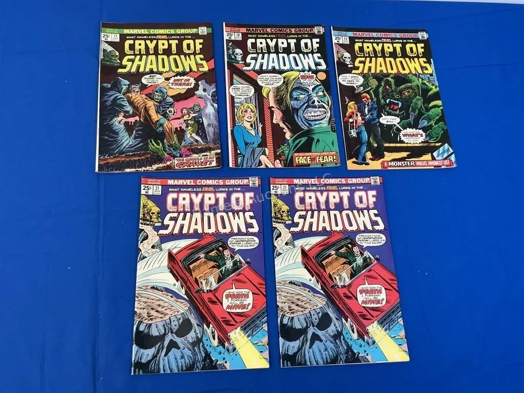 5 Marvel Crypt of Shadows - 1974-75 issues