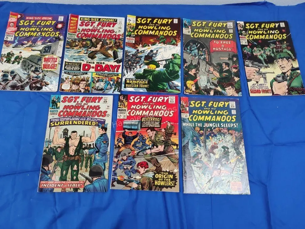 8 Marvel Sgt Fury Comics