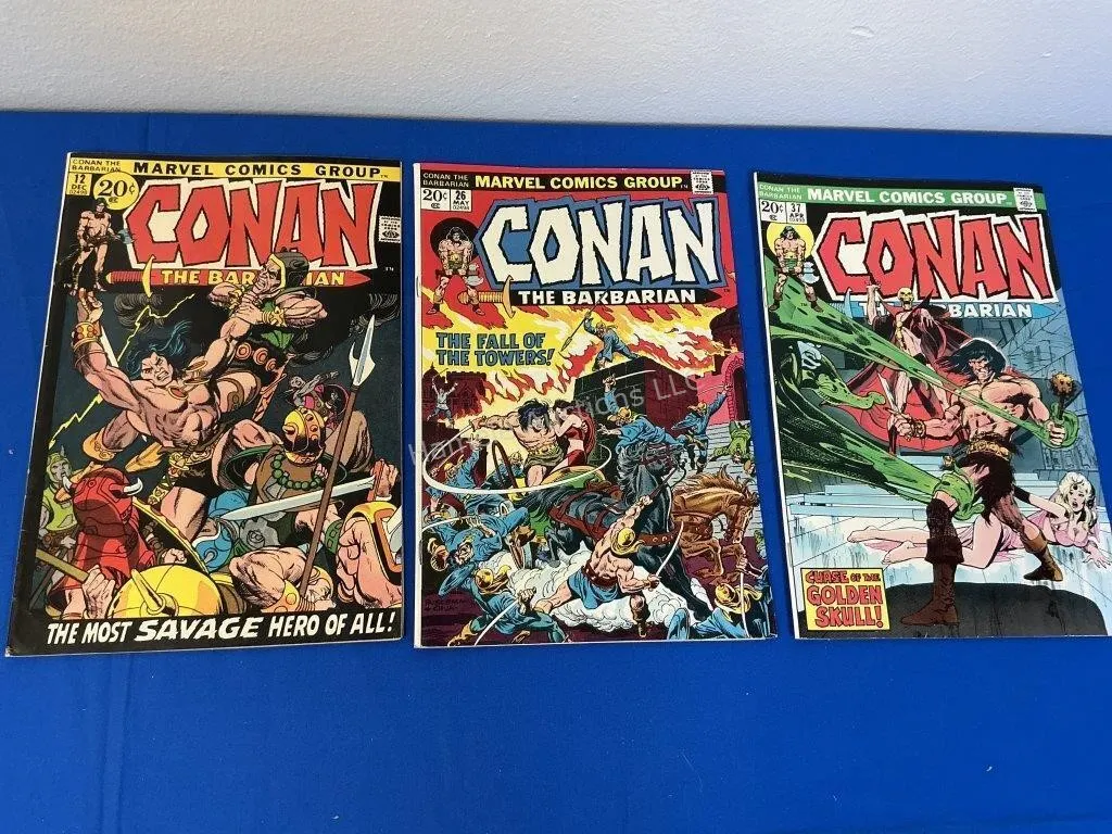 3 Marvel Comics - Conan # 12, 26, 37