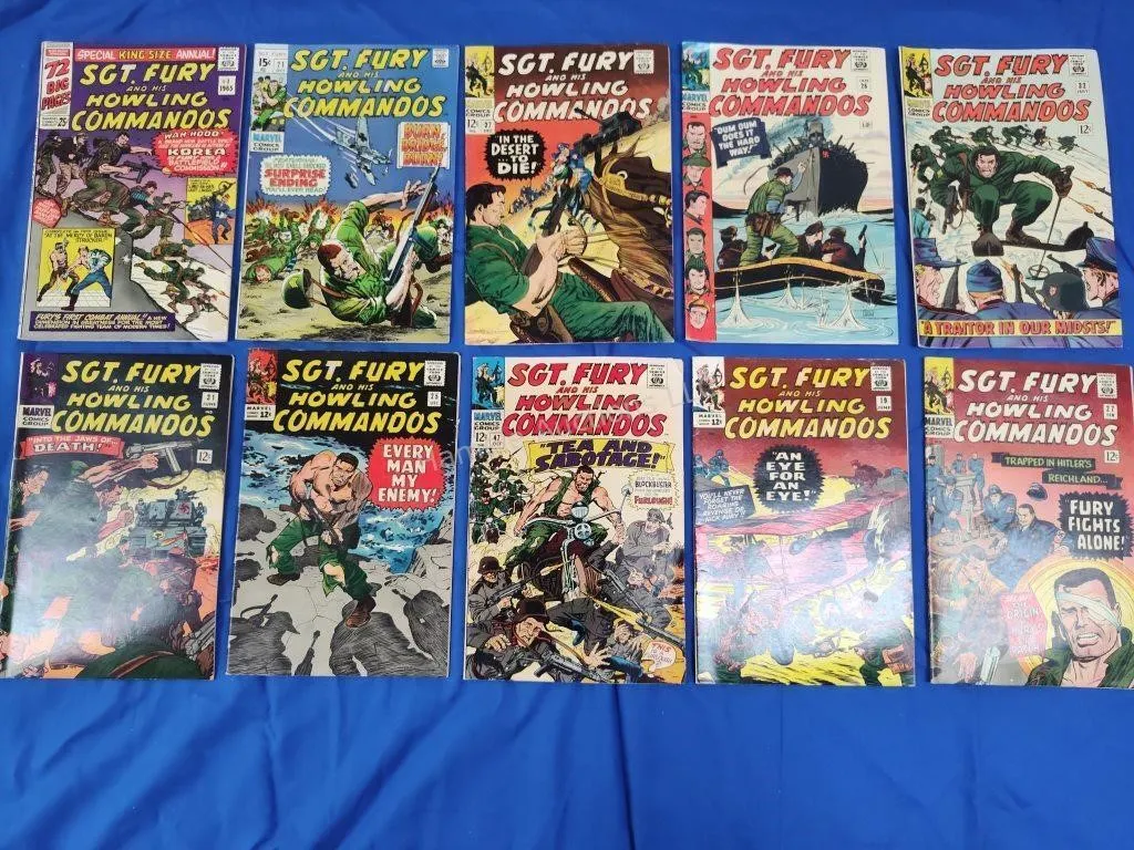 8 Marvel Sgt Fury Comics