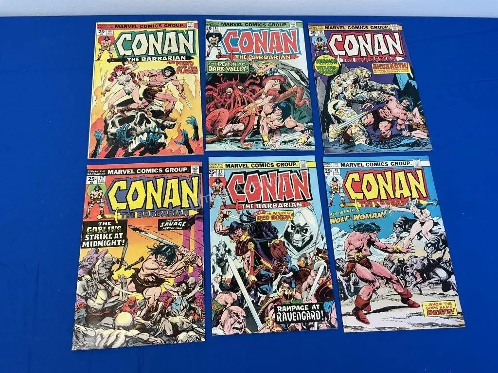 6 Marvel Comics - Conan # 44-49
