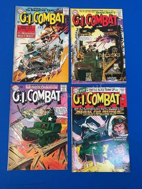 4 DC Comics - GI Combat- # 108, 111, 112, 115