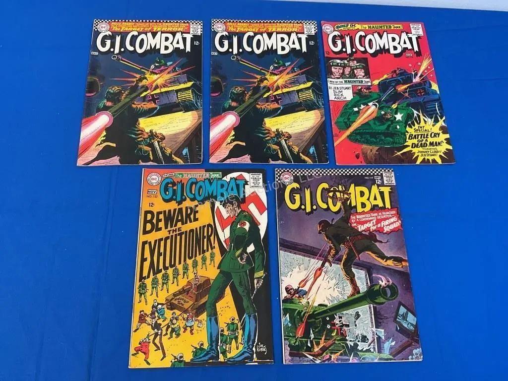 5 DC Comics - GI Combat #123 (2), 116, 119, 132