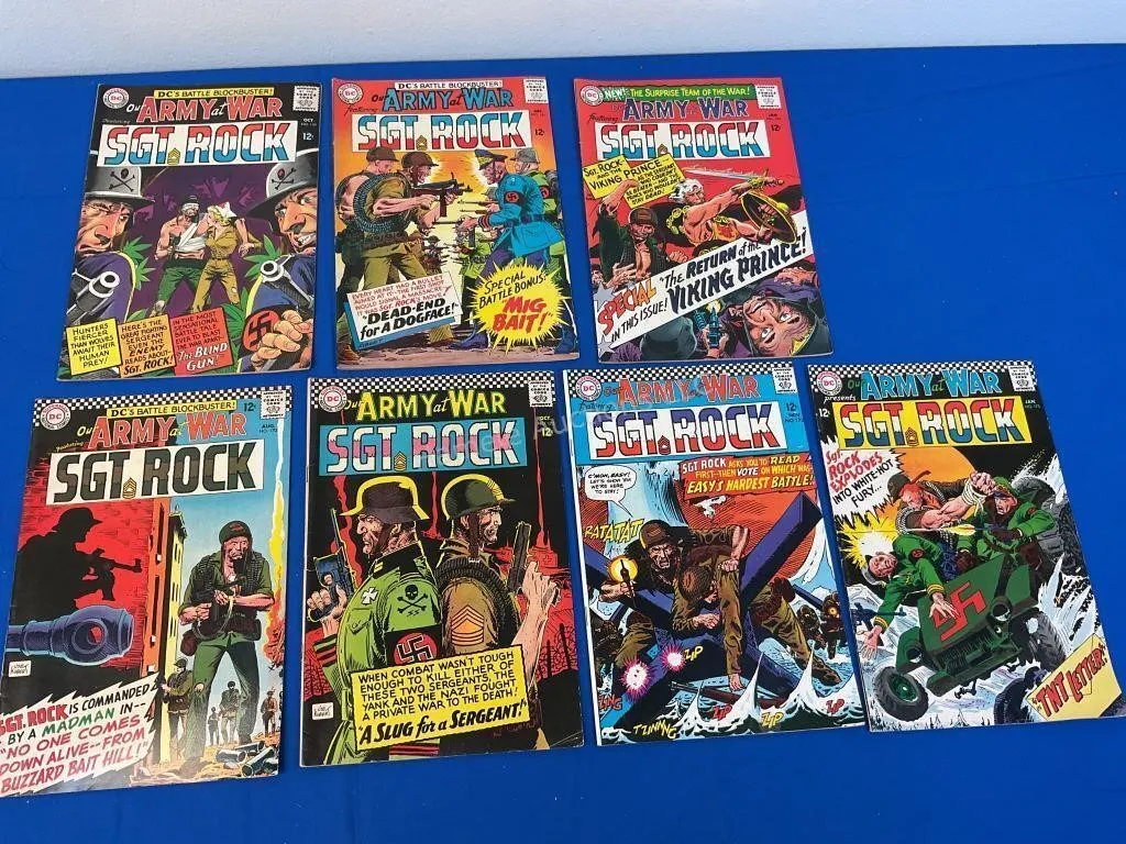 7 DC Comics - Sgt. Rock - #159, 161, 162, 170,