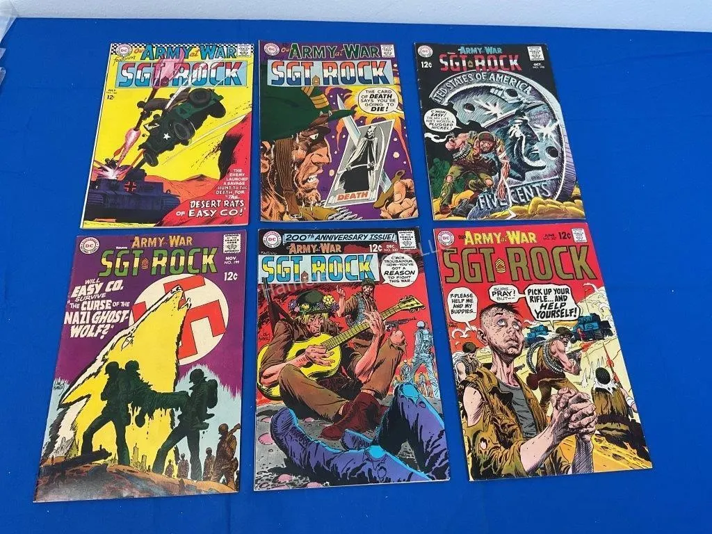 6 DC Comics - Sgt. Rock # 282, 188, 198-200, 207