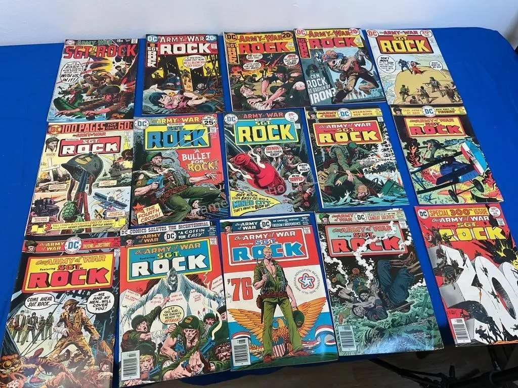15 DC Comics - Sgt. Rock- 1969 - 1977 issues