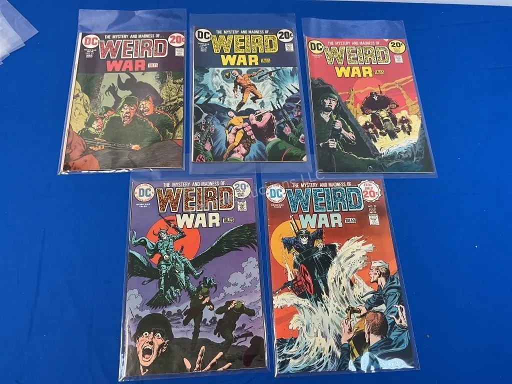 5 DC Comics Weird War Tales - # 12, 16, 19, 23, 27