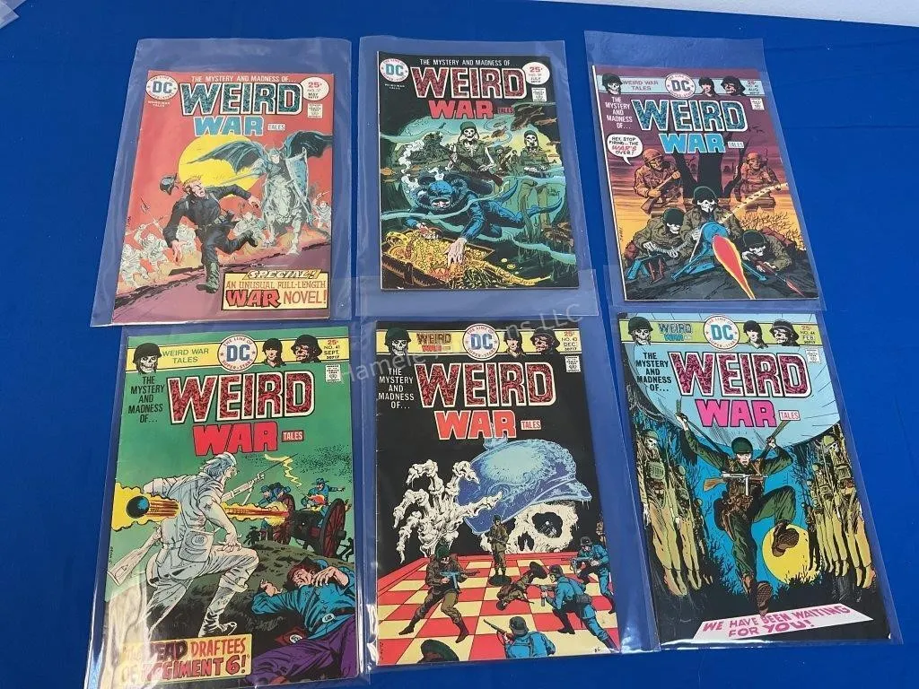 6 DC Comics Weird War Tales - # 37, 39-41, 43, 44