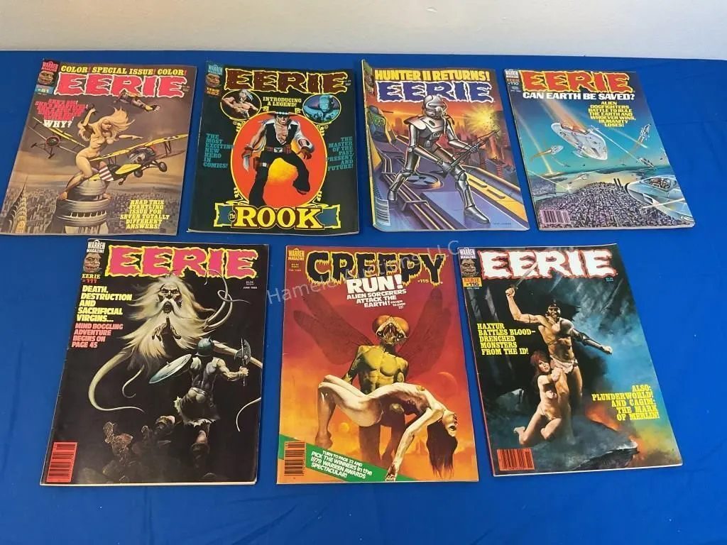 7 Warren Magazine Eerie Assorted