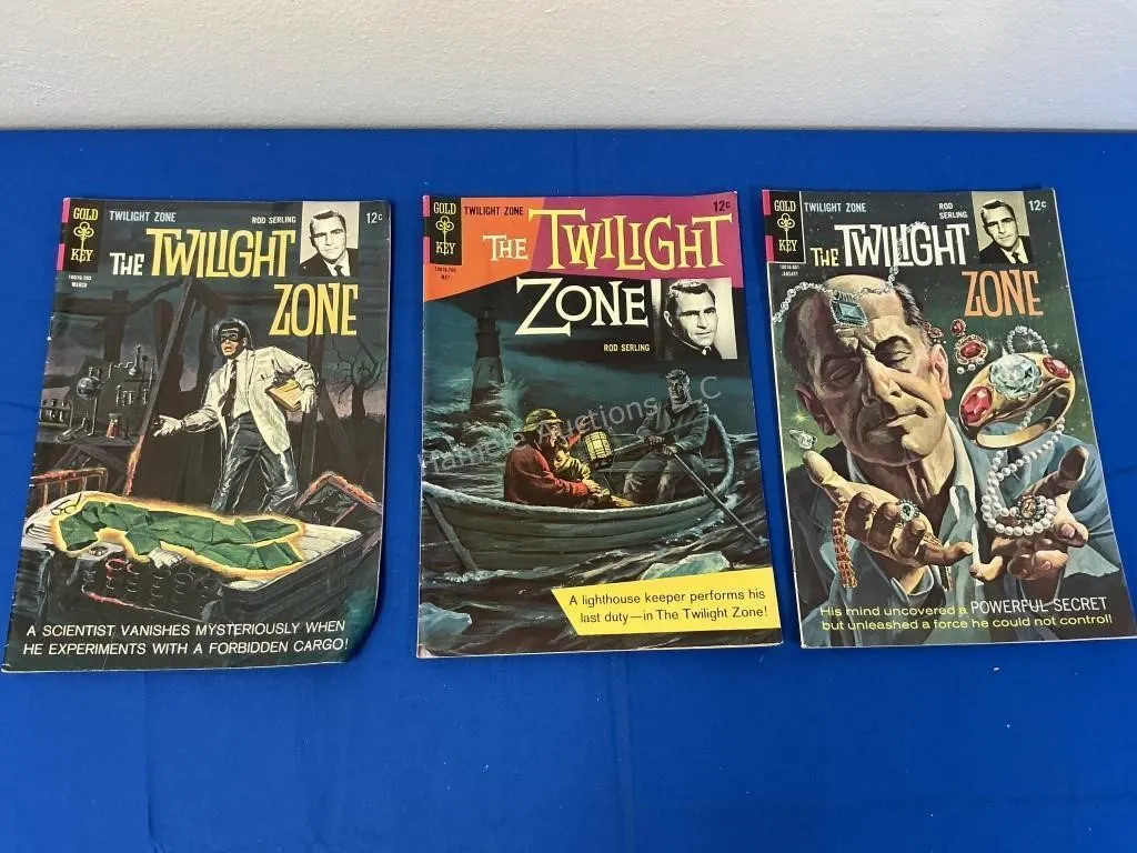 3 Gold Key Comics - Twilight Zone # 20, 21, 24