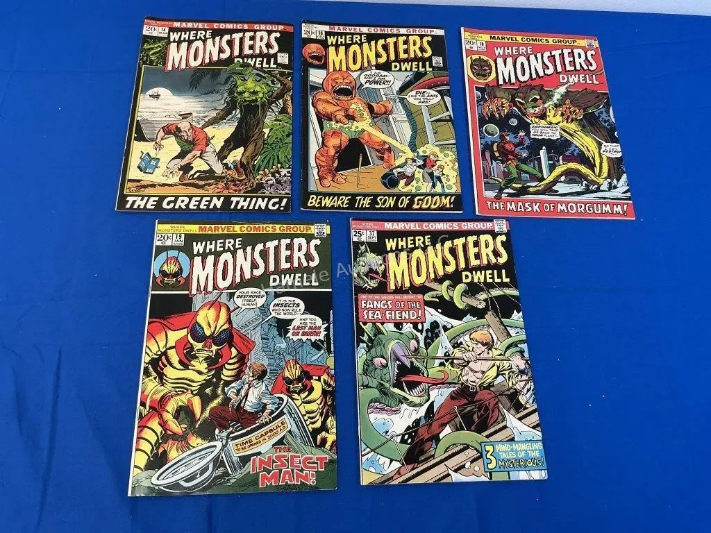 5 Marvel Comics - Where Monsters Dwell