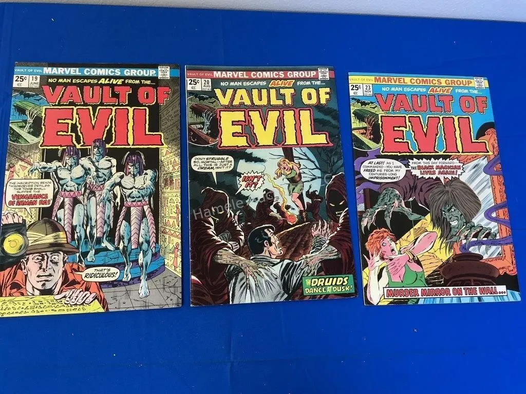 3 Marvel Comics - Vault of Evil # 19, 29, 23