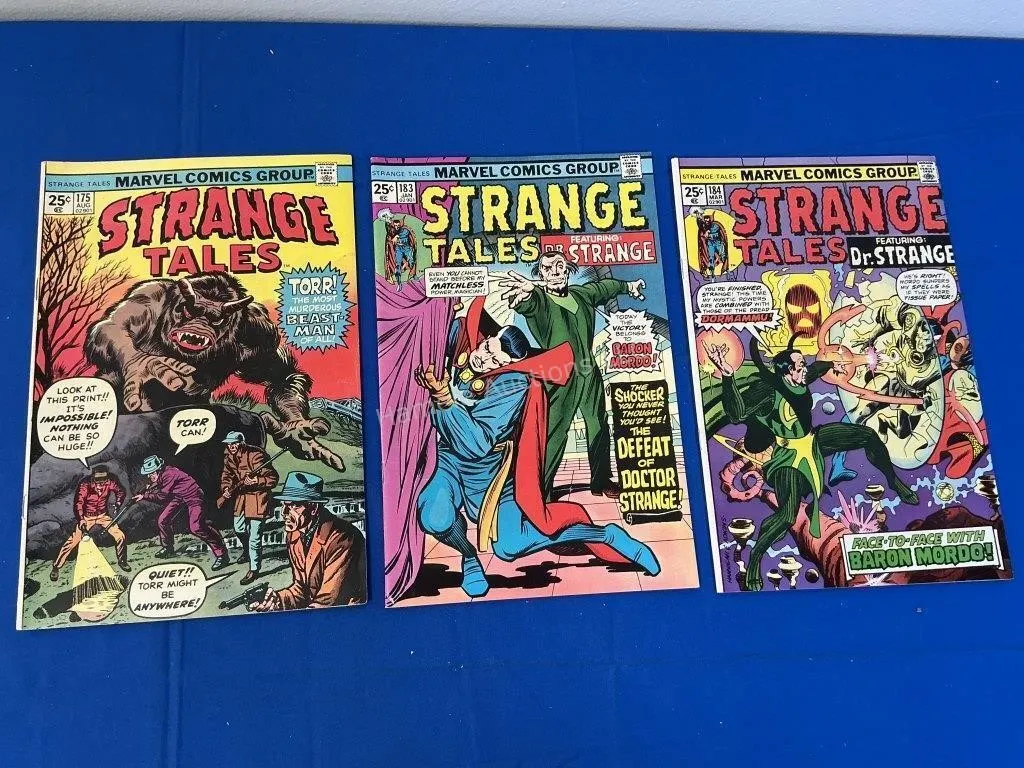 3 Marvel Comics - Strange Tales 175, 183, 184