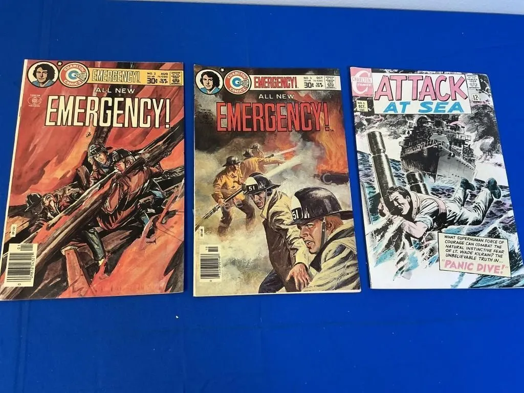 3 Charlton Comics - Emergency #2, #3 & Other
