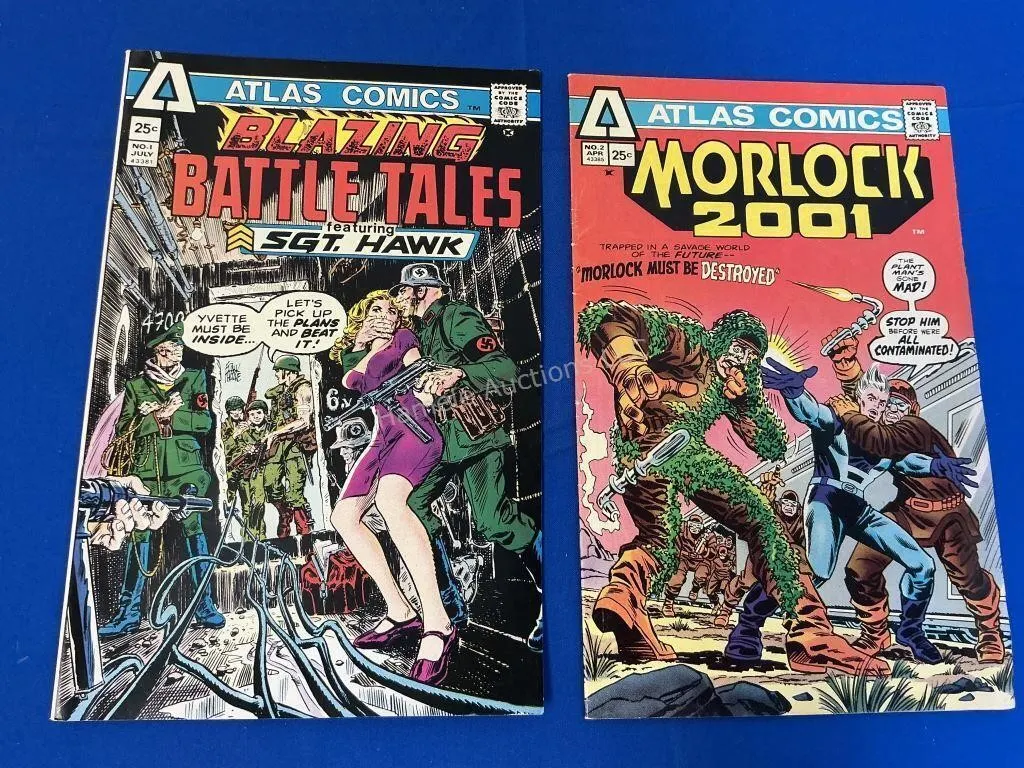 2 Atlas Comics - Battle Tales #1 & Morlock 2001 #2