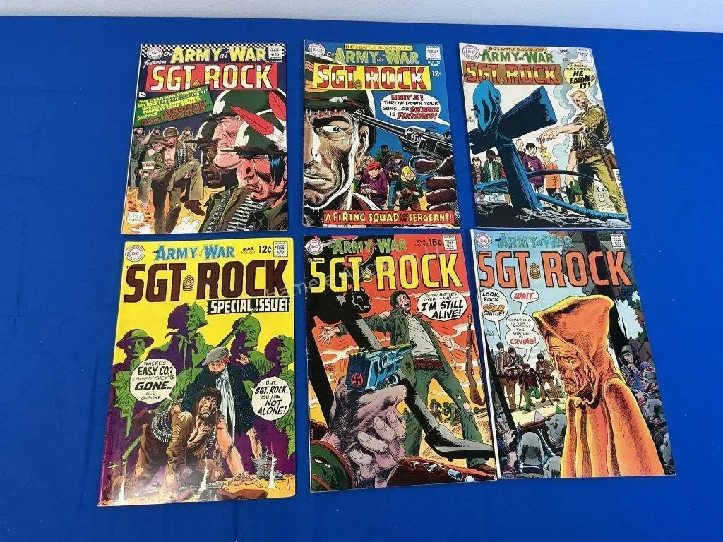 6 DC Comics - Sgt. Rock # 183, 192, 197, 204,