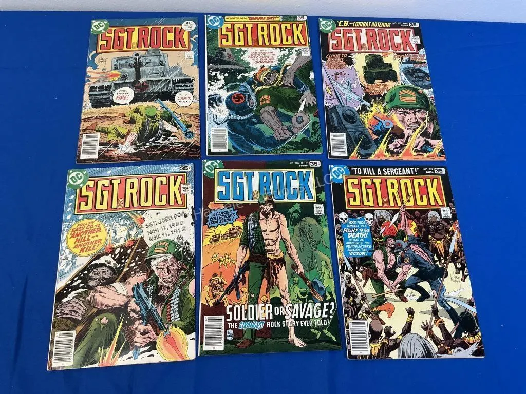 6 DC Comics - Sgt. Rock #305, 314-316, 318, 319