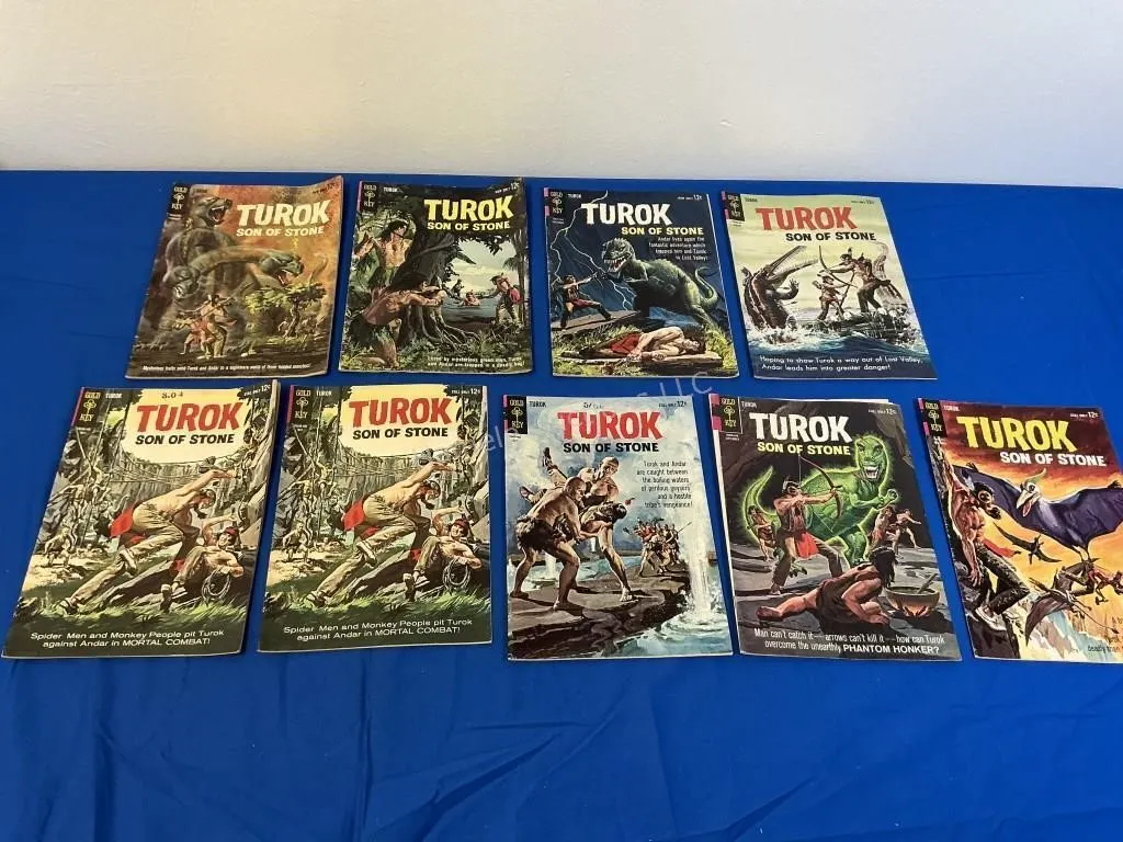 9 Gold Key Comics - Turok - 1963 - 1964 issues