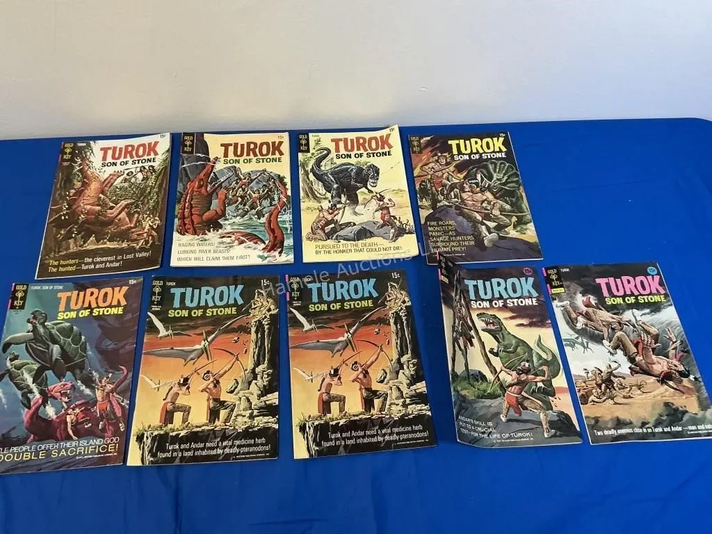 9 Gold Key Comics - Turok 1970-73