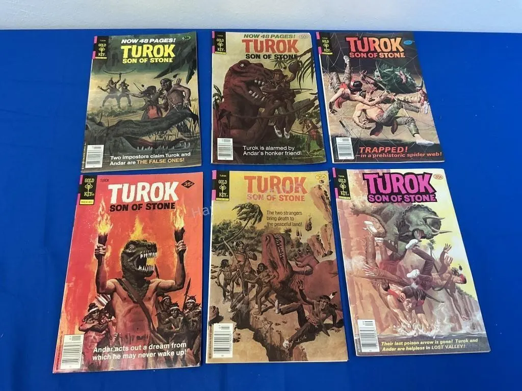 6 Gold Key Comics - Turok - 1978 issues