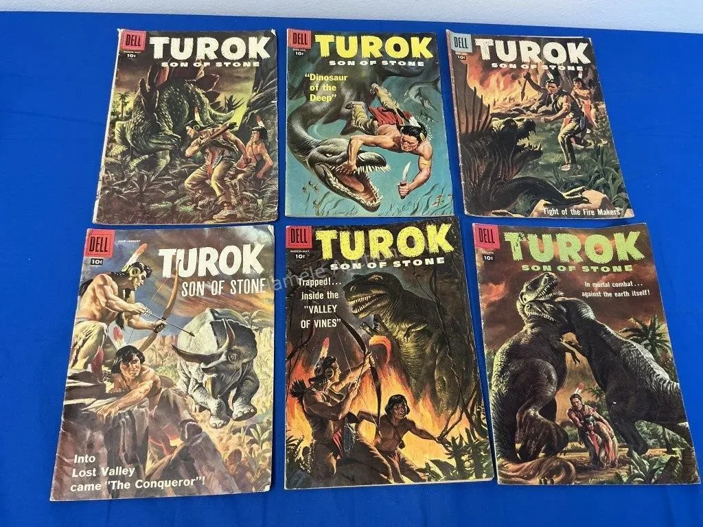 6 DELL Comics - Turok - 1957-58 issues