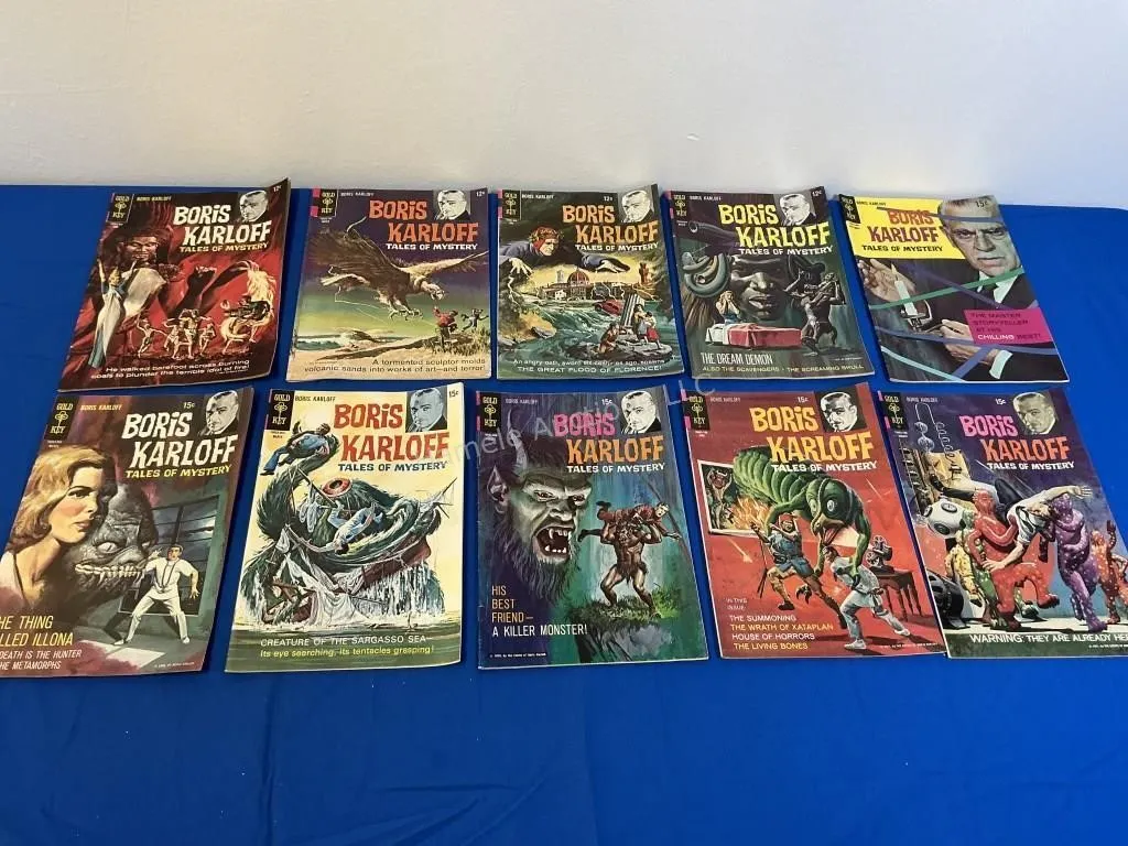 10 Gold Key Comics Boris Karloff - 1967-71 issues