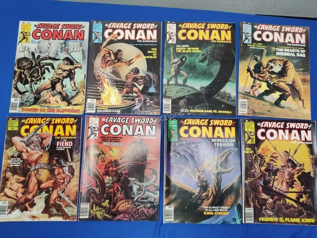 8 Savage Sword of Conan Comics - 24-31
