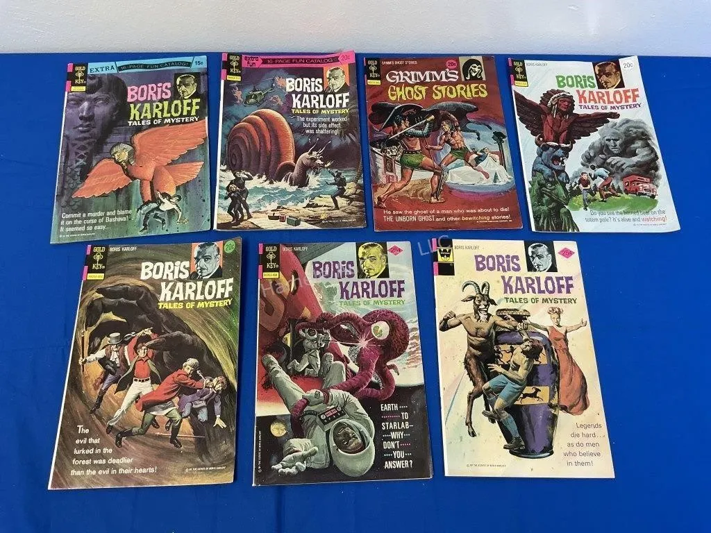 7 Gold Key Comics Boris Karloff - 1972-74 issues