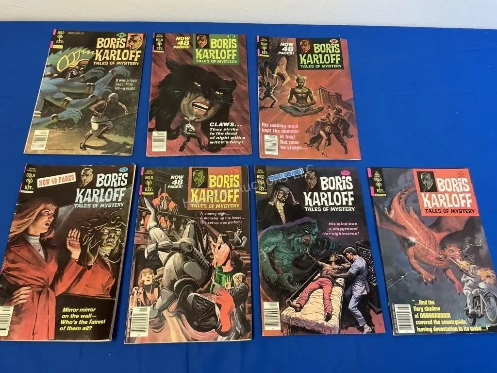 7 Gold Key Comics Boris Karloff. Most 1978 issues