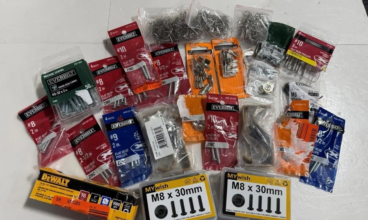 Mixed Lot Of Everbilt DeWalt Hardware Fasteners