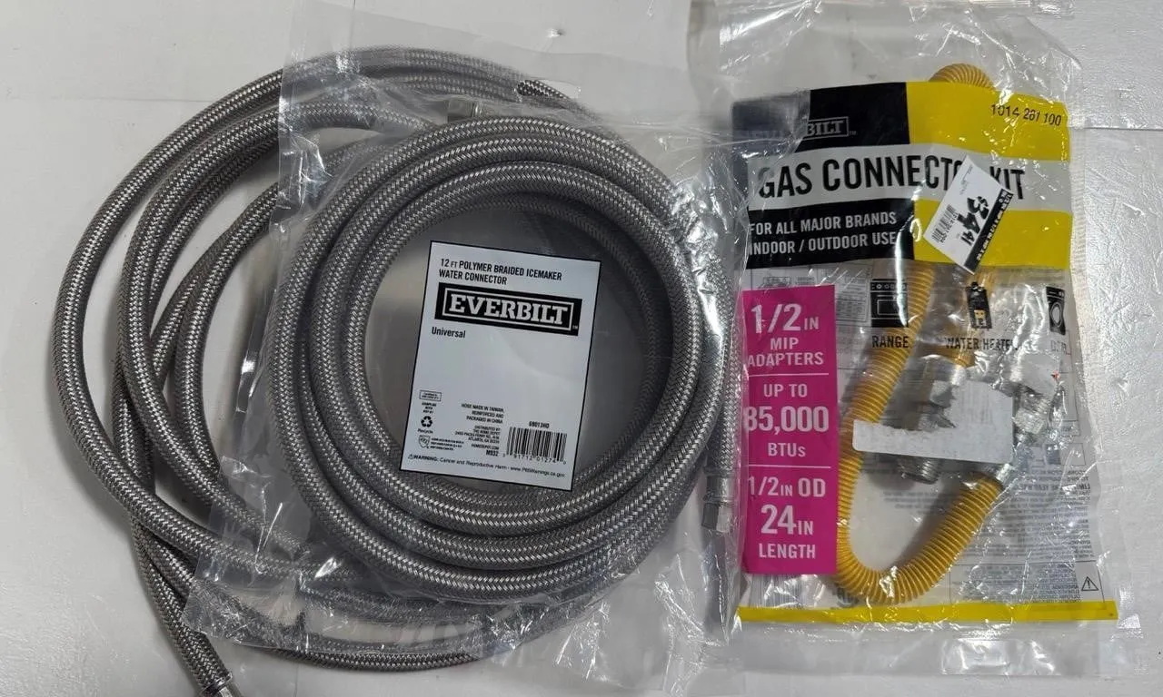Mixed Lot Of Everbilt Icemaker And Gas Connector