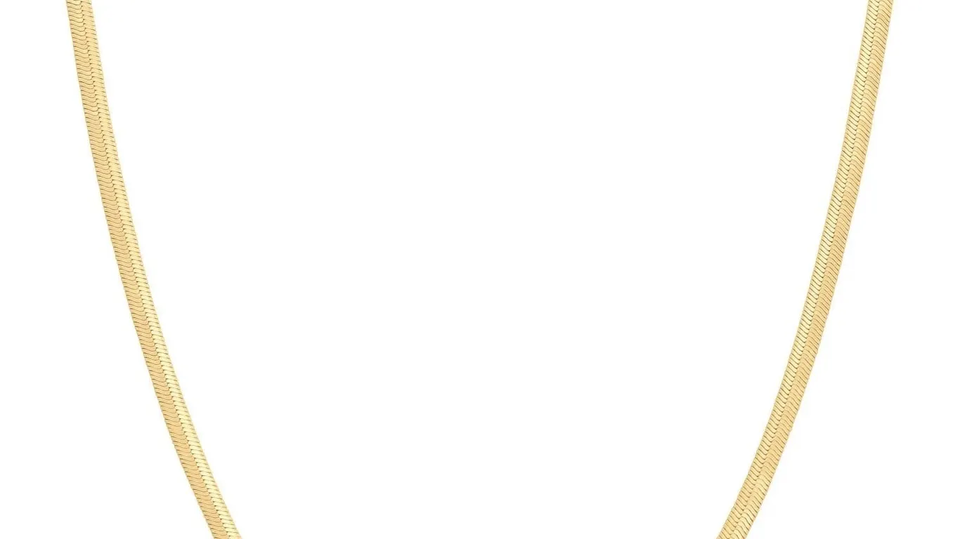 Amazon Essentials 14K Gold Plated Herringbone 16
