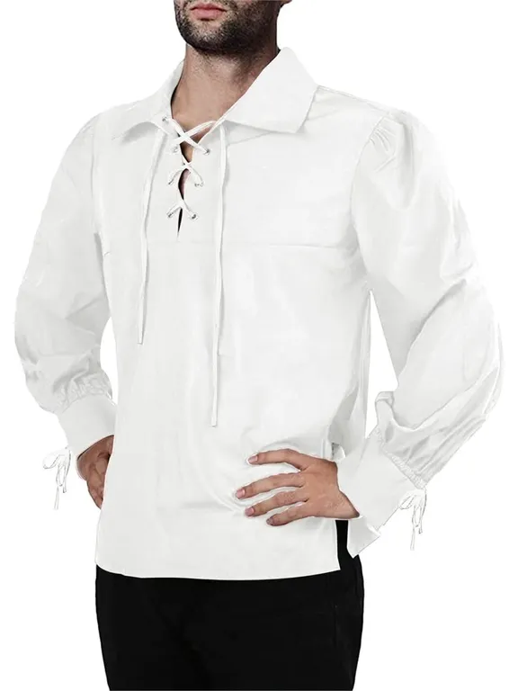 Runcati Medieval Pirate Shirt White X-Large