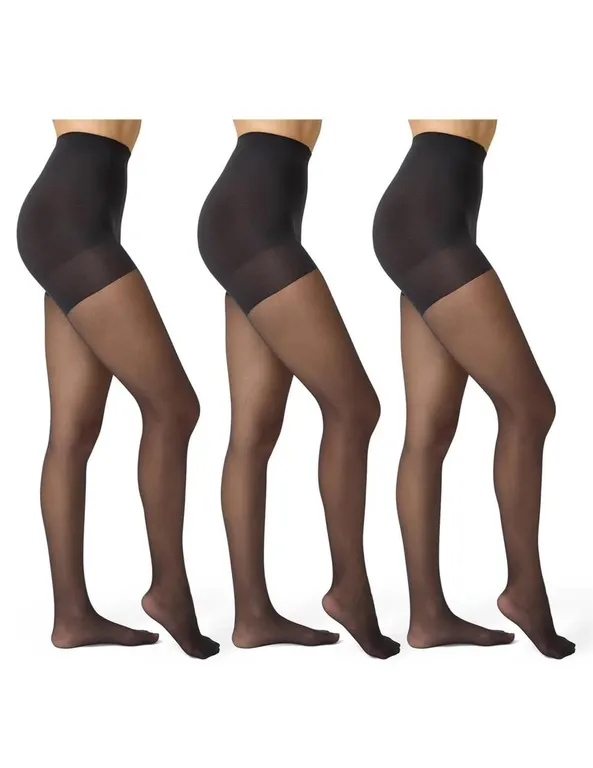 No Nonsense Shaping Tights Size D 3pk Midnight
