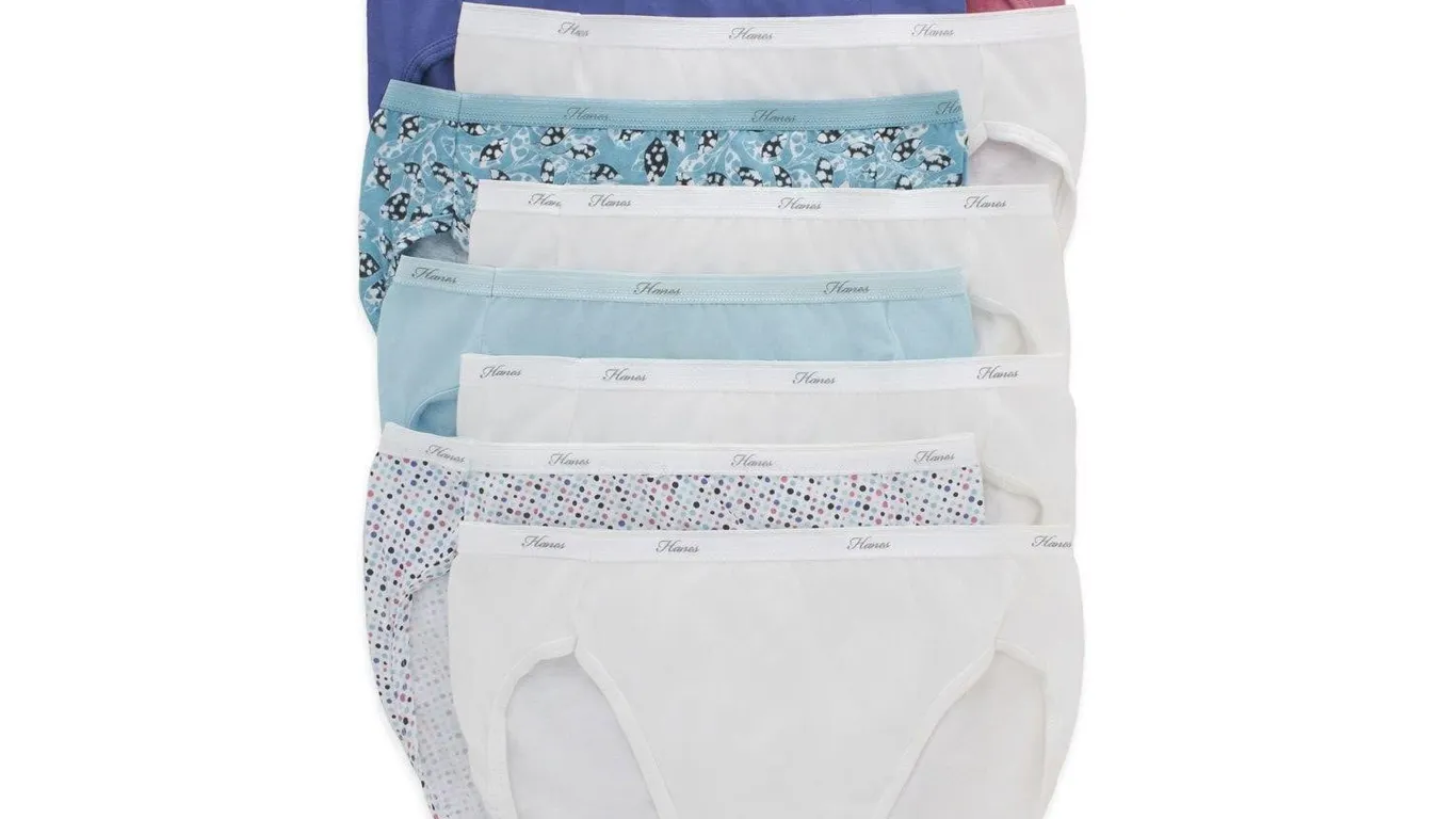 Hanes Hi-Cut Briefs Underwear Size 9 10pk